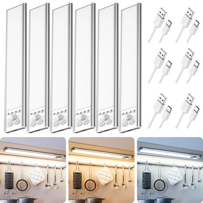 Final 3 Hours: 70%OFF  Motion-Sensor Under Cabinet Light: USB Rechargeable, Dimmable - Hands-Free Lighting for Kitchen, Closet, Stairs & More