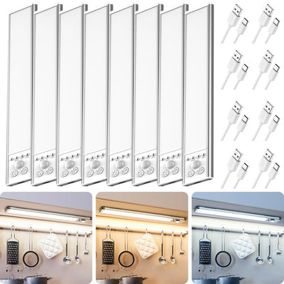 Final 3 Hours: 70%OFF  Motion-Sensor Under Cabinet Light: USB Rechargeable, Dimmable - Hands-Free Lighting for Kitchen, Closet, Stairs & More