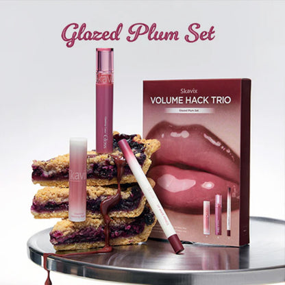 LIP VOLUME HACK TRIO (3 Shades, Lip Mate Pencil & Melting Balm & Color Gloss)