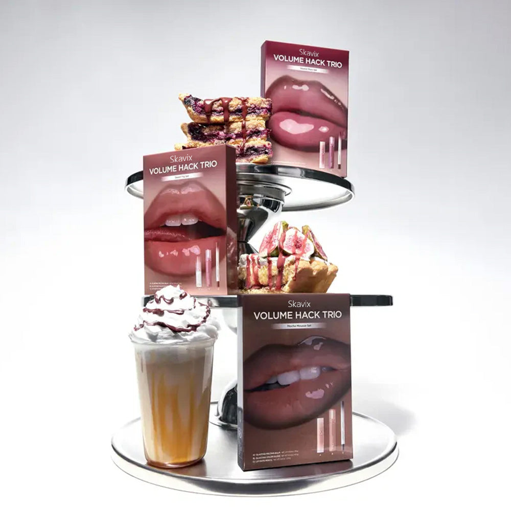 LIP VOLUME HACK TRIO (3 Shades, Lip Mate Pencil & Melting Balm & Color Gloss)