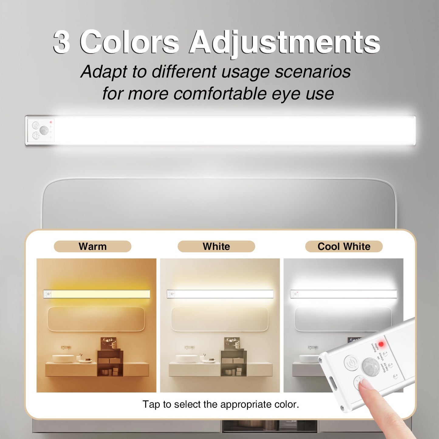 Final 3 Hours: 70%OFF  Motion-Sensor Under Cabinet Light: USB Rechargeable, Dimmable - Hands-Free Lighting for Kitchen, Closet, Stairs & More