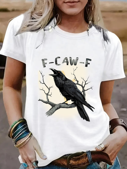 Cotton Unisex Funny F-Caw-F shirts, FCAWF T-Shirt Menswear Top shirts men Men's Crew Neck T-Shirt stylish graphic design unisex cotton t-shirt