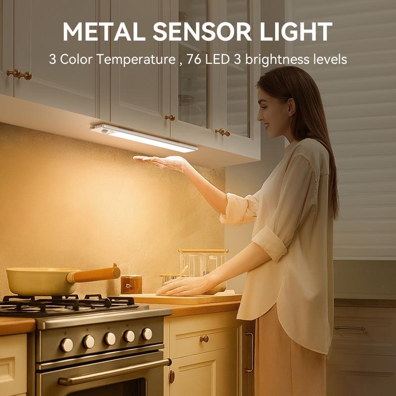 Final 3 Hours: 70%OFF  Motion-Sensor Under Cabinet Light: USB Rechargeable, Dimmable - Hands-Free Lighting for Kitchen, Closet, Stairs & More